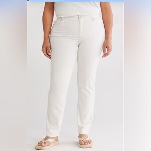 Eileen Fisher high waist slim fit jeans size 14 plus size white jeans